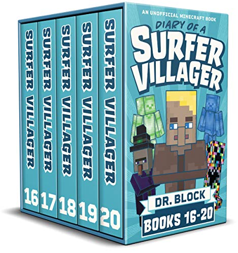 Diary of a Surfer Villager, Books 16-20: (a collection of unofficial Minecraft books) (Complete Diary of a Minecraft Villager Book 4) (English Edition)