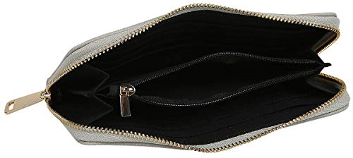 Difuzed Cartera con Cremallera, Gris