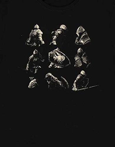 Difuzed Demons Souls T Shirt Knight Poses Logo Nuevo Oficial Hombre Negro L