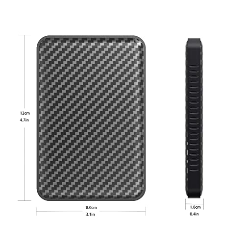 Disco Duro Externo 1TB Portátil Resistente a los Golpes Disco Duro USB3.0 HDD Almacenamiento Compatible para PC, Mac, Laptop, Chromebook, PS4, Xbox One-Negro/Gris (Sarga)