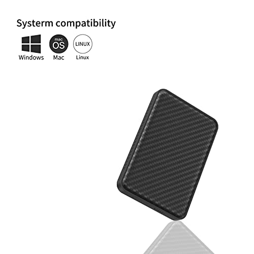 Disco Duro Externo 1TB Portátil Resistente a los Golpes Disco Duro USB3.0 HDD Almacenamiento Compatible para PC, Mac, Laptop, Chromebook, PS4, Xbox One-Negro/Gris (Sarga)