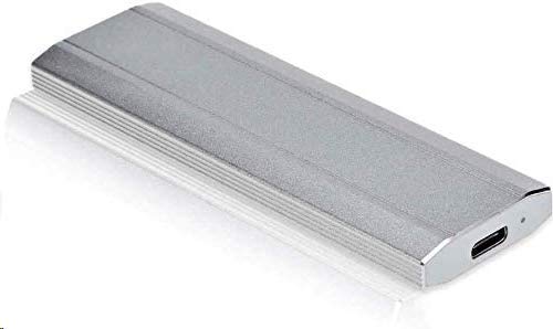 Disco duro externo portátil de 1 TB de 2 TB, disco duro externo ultrafino, compatible con PC, Mac, ordenador de sobremesa o ordenador portátil (2T), color plateado