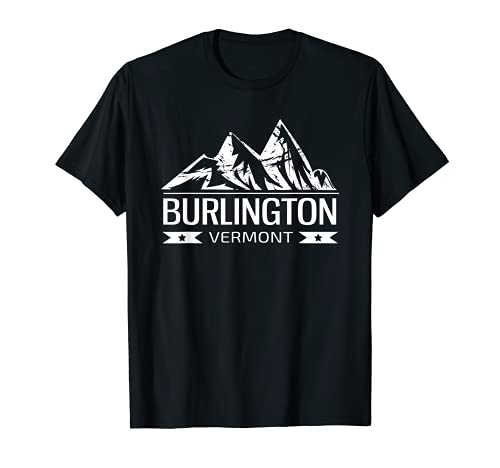Diseño de logotipo de Burlington VT Vermont Mountain Camiseta