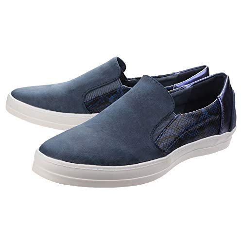 Divaz - Zapatillas/Zapatos Casuales sin Cordones Minaj para Mujer señora (38 EUR) (Azul)