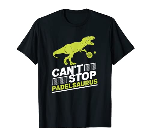 Divertido diseño de pádel con T-Rex Dino para jugadores de pádel Camiseta