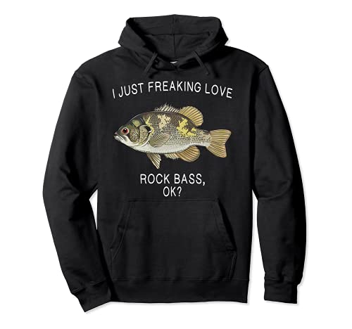 Divertido I Just Freaking Love Rock Bass Ok? Peces de agua dulce Sudadera con Capucha
