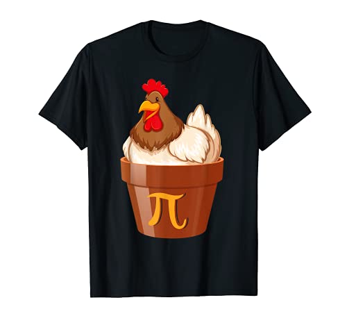 Divertido pollo Pot Pi Camisa Día Pie Matemáticas Amante Geek 3.14 Regalo Camiseta