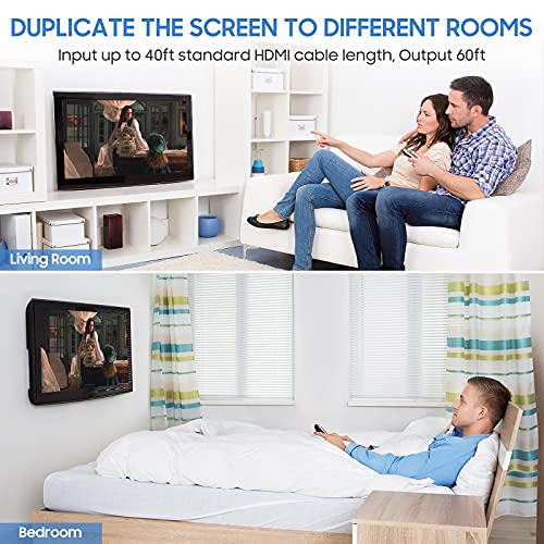 Divisor HDMI 4K, Divisor HDMI Automático de Aluminio 1 Entrada 2 Salidas, splitter HDMI Admite 4K 3D y 1080P, para Reproductor de Blu-Ray, HDTV, Reproductor de Red, PS3 / 4, XBox, STB Digital