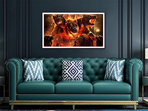 DIY 5D Pintura de Diamante Kits,Assassin's Creed Odyssey,Redondo Diamond Painting,Hijos Adultos Punto de Cruz Diamantes imitación Completo Bordado Diamante Arts Craft-Round drill-40x70cm