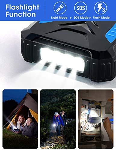 DJROLL Cargador Solar Portátil 36000mAh, Banco de energía Solar, Power Bank Solar Carga Rápida 3 Puertos de Salida con LED Linterna USB Cargador Rápido de Teléfono Celular para Viajes Camping