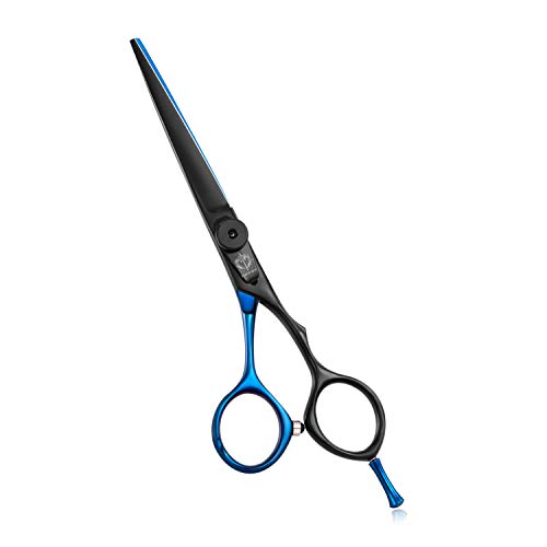 DRAGON RIOT Tijeras Peluquería Profesional, Tijeras Cortar Pelo de 6 Pulgadas, Tijeras Barbero con revestimiento de titanio ligero para hombres, mujeres y niños, Azul