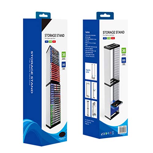 DRERLIYAIZ Host Game Disk Tower Storage Rack Store 36 Discos de Juego para PS4 PS5 Switch XboxOne Host Game Disk Tower Storage Rack