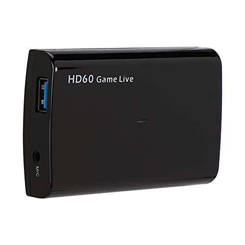 DSED Tarjeta de Captura de Juegos HDMI, HDMI USB3.0 4K Ultra HD 3.5mm Tarjeta de Captura de Video con Entrada de micrófono para PS4/PS3/One