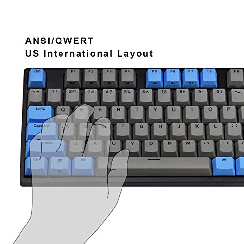 Durgod Teclado mecánico para juegos Taurus K320 TKL con cable - 87 teclas - Doble disparo PBT - NKRO - USB tipo C (marrón cereza, negro)