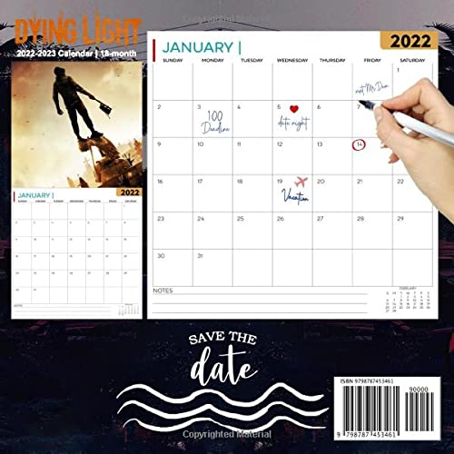 Dying Light Calendar 2022: OFFICIAL 2022 Calendar - Video Game calendar 2022 - Dying Light -18 monthly 2022-2023 Calendar - Planner Gifts for boys ... games Kalendar Calendario Calendrier).23