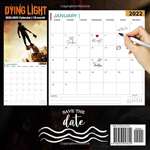 Dying Light: OFFICIAL 2022 Calendar - Video Game calendar 2022 - Dying Light -18 monthly 2022-2023 Calendar - Planner Gifts for boys girls kids and ... games Kalendar Calendario Calendrier).26