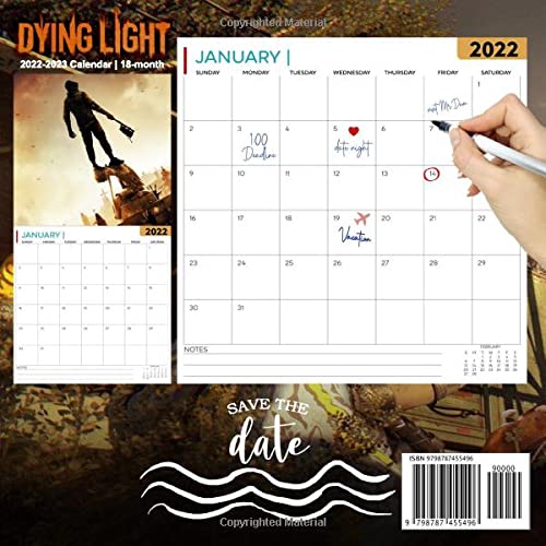 Dying Light: OFFICIAL 2022 Calendar - Video Game calendar 2022 - Dying Light -18 monthly 2022-2023 Calendar - Planner Gifts for boys girls kids and ... games Kalendar Calendario Calendrier).23