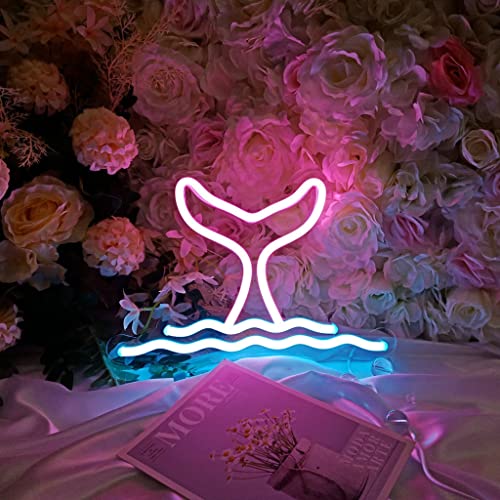 DZC Tark Tail Led Neon Light Wall Art Sign Lights Decoración Decoración Colgante Neon Lam Party Party