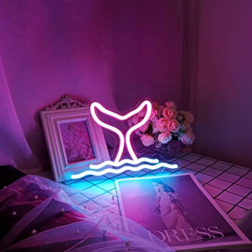 DZC Tark Tail Led Neon Light Wall Art Sign Lights Decoración Decoración Colgante Neon Lam Party Party