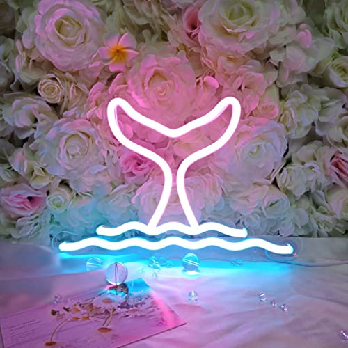 DZC Tark Tail Led Neon Light Wall Art Sign Lights Decoración Decoración Colgante Neon Lam Party Party