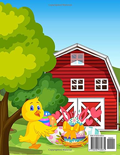 Easter Coloring Book: Happy Easter Coloring Book For Kids Ages 4-8, Beautiful Coloring Collection Easter Day Designs, Kids Stress Relief, 30 Pages Funny Coloring Pages