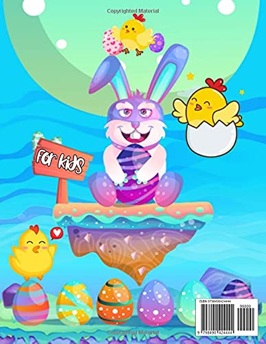 Easter Coloring Book: Happy Easter Coloring Book For Kids Ages 4-8, Cute and Fun Images, 8.5 x 11 Inches (21.59 x 27.94 cm)