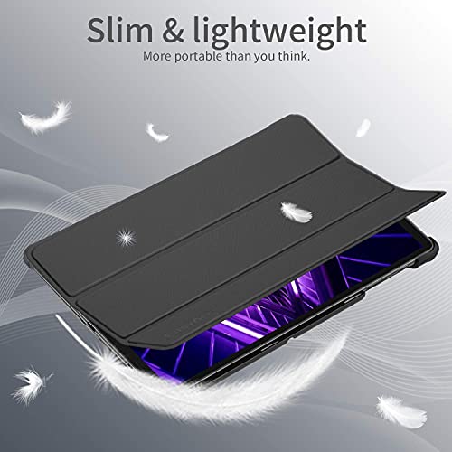 EasyAcc Funda Compatible con Lenovo Tab M10 FHD Plus 2nd Gen 10,3 Pulgadas con Cristal blindado Ultrafina con función Atril Encendido Apagado Automático, Negro