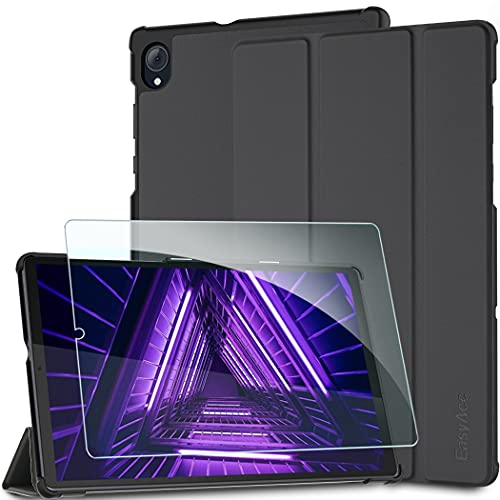 EasyAcc Funda Compatible con Lenovo Tab M10 FHD Plus 2nd Gen 10,3 Pulgadas con Cristal blindado Ultrafina con función Atril Encendido Apagado Automático, Negro