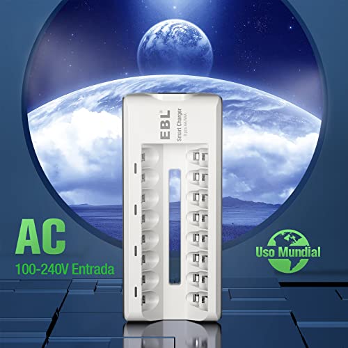 EBL - 8 Ranuras Cargador de Pilas de AA AAA Ni-MH Ni-CD Baterías Recargables