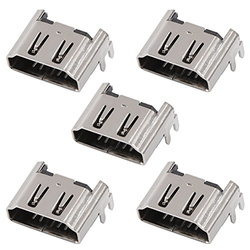Eboxer 5Pcs Conector HDMI para Sony Playstation 4 1000/1100/1200, Conector de Interfaz de Enchufe de Puerto HDMI para Consola de Sony Playstation 4, Pieza de Repuesto y Reparación para PS4