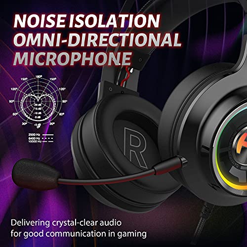 Edifier G4 TE - Auriculares de Diadema para PC, PS4, Auriculares para Juegos con Sonido Envolvente 7.1 con micrófono con cancelación de Ruido, Auriculares USB para Colocar sobre, 50mm, Negro