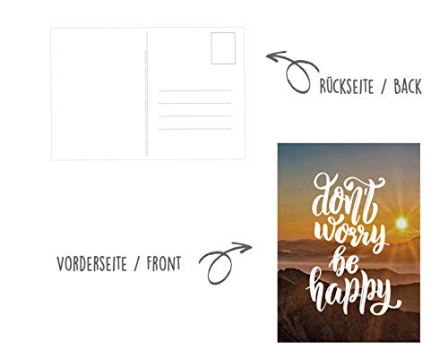 Edition Seidel Juego de 25 tarjetas postales de vida y momentos con refranes – Tarjetas con texto – regalo, amor, amistad, vida, motivación, tarjetas de cumpleaños imágenes en inglés