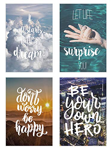 Edition Seidel Juego de 25 tarjetas postales de vida y momentos con refranes – Tarjetas con texto – regalo, amor, amistad, vida, motivación, tarjetas de cumpleaños imágenes en inglés