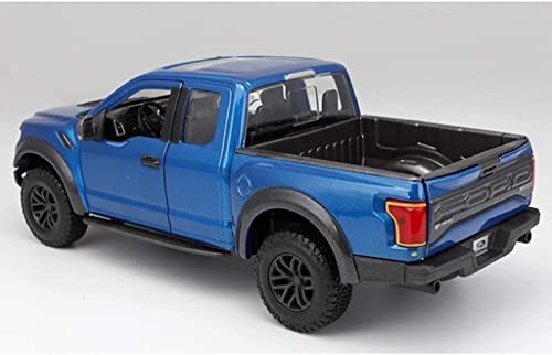 Educational Toys Remote Control Car Toys Model Car 1:24 Original Ford Raptor F150 Simulation Leather Stop Alloy Metal Off-Road Vehicle Model Original Factory (Color : Blue)