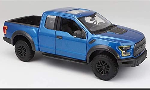 Educational Toys Remote Control Car Toys Model Car 1:24 Original Ford Raptor F150 Simulation Leather Stop Alloy Metal Off-Road Vehicle Model Original Factory (Color : Blue)