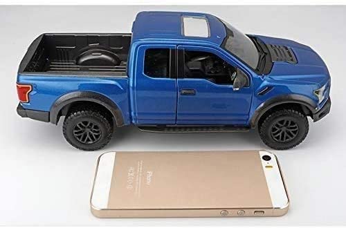 Educational Toys Remote Control Car Toys Model Car 1:24 Original Ford Raptor F150 Simulation Leather Stop Alloy Metal Off-Road Vehicle Model Original Factory (Color : Blue)