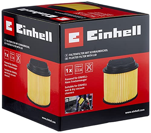 Einhell - Filtro de larga duración duo para aspirador Einhell - RT-VC 1500 WM (inoxidable, poliéster) color amarillo