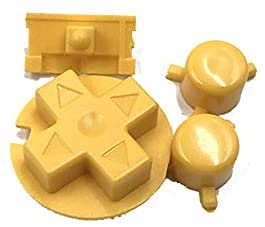 Einuz Botón de encendido AB Botones D Almohadillas Botones coloridos Reemplazados para Gameboy Pocket GBP Controller (amarillo)