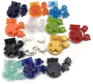 Einuz Botón de encendido AB Botones D Almohadillas Botones coloridos Reemplazados para Gameboy Pocket GBP Controller (amarillo)