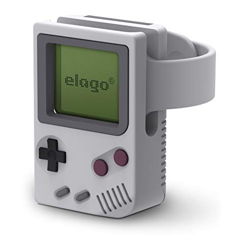 elago W5 Soporte Cargador Compatible con Apple Watch Series 7(2021), 6, SE (2020), 5, 4, 3, 2, 1 / 44mm, 42mm, 40mm, 38mm/ Modo de Nightstand, Estación de Carga (Gris Claro)