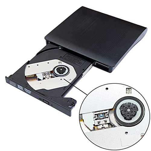 ElecPjf Unidad de DVD Externa USB 3.0 Slim Externa DVD RW Grabadora de CD Unidad Grabadora Lectora Reproductor Unidades óPticas para Computadora PortáTil Pc Grabadora de DVD
