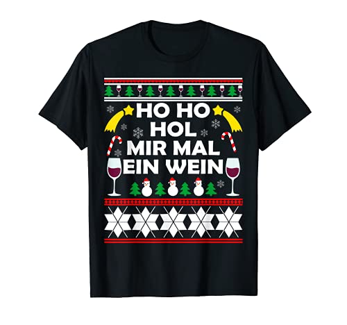 Enesco Ugly Christmas - Figura decorativa, diseño de Ho Ho Hol Mir Mal ein Weintrinker Camiseta