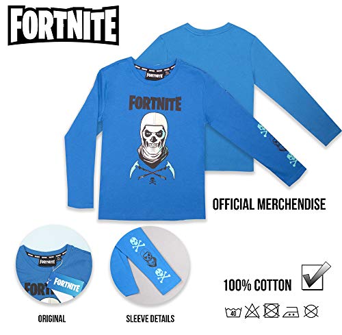 Epic Games Fortnite - Camiseta de manga larga para niño azul 128