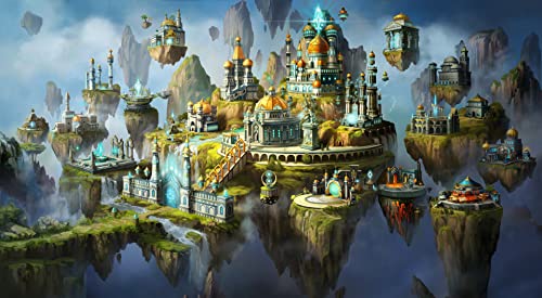 ERTYR Puzzles para Adultos 1000 Piezas Might and Magic Heroes VII 7, Ciudad Academia Rompecabezas Creativo Juegos Habilidad Niños Y Adultos ，Regalos para Amantes O Amigos 75x50cm(1000pcs)