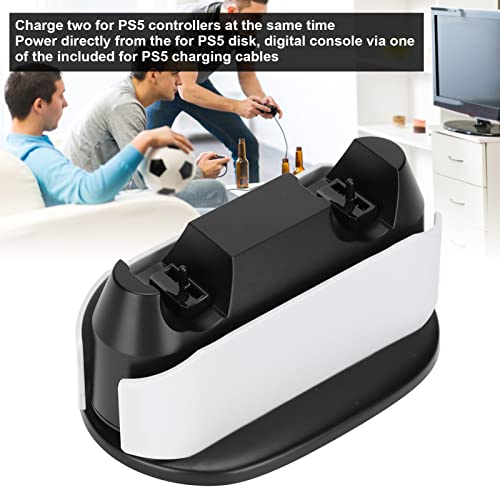 Estación De Carga Para Controlador De Juegos Compatible Con PS5, Base De Carga Doble, Base De Carga Rápida Tipo C, Soporte De Carga Para Controlador De Juegos, Accesorios Para Consolas De Juegos