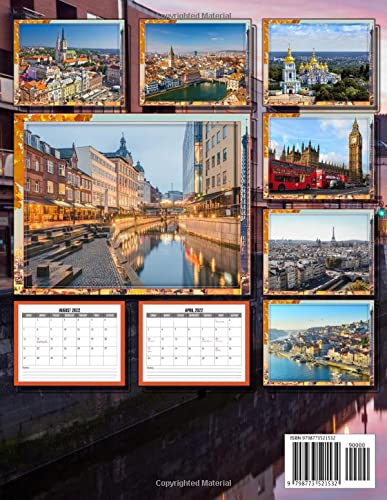 European Destinations 2022 Calendar: Must See Places For Avid Travelers Mini Planner Jan 2022 to Dec 2022 PLUS 6 Extra Months Of 2023 | Premium ... Gift Idea Kalendar calendario calendrier