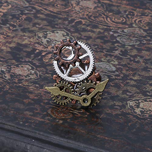 exing mano gemachter Punk estilo de aleación metal Steam Punk estándar Gear Open Anillo unisex de joyas
