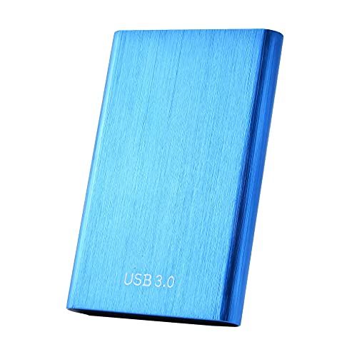 External Hard Drive Portable 1TB 2TB High Speed Type-C/USB 3.1 Hard Drive External HDD Portable External Hard Drive for Mac, PC, Laptop (2TB Blue)