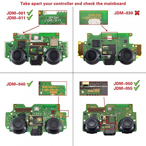 eXtremeRate 2 Pares de Disparador de Botones para PS4 L2 R2 Gatillo Extensor Quickfire Trigger Ajustables para Playstaion 4 Mando Pro Slim(Modelo: JDM-001 JDM-011 JDM-040 JDM-050 JDM-055)-Negro