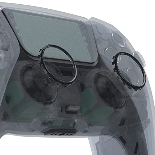 eXtremeRate Anillos de Acento para Playstation 5 Mando Accesorios Anillos de Joysticks para PS5 Anillos de Reemplazo con un Herramienta de Abrir Anillos para PS5-NO Incluye Control(Negro Sólido)